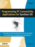 programming pc connectivity applications for symbian os smartphone synchronization and connectivity for enterprise and application developers