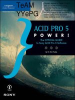 acid pro 5 power! the official guide to sony acid pro 5 software