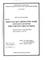 Khảo sát quy trình công nghệ sản xuất áo sơ mi trên chuyền treo tự động