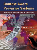 context-aware pervasive systems architectures for a new breed of applications