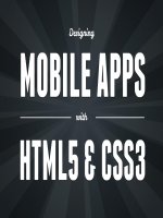 Designing MOBILE APPS with HTML5 and CSS3