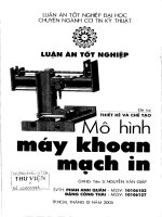 Thiết kế và chế tạo mô hình máy khoan mạch in