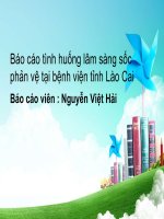 báo cáo tình húng lâm sàng sốc phản vệ tại bệnh viện lao cai