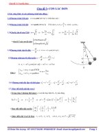 Chu đề 3 con lắc đơn LTĐH