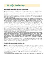 Bí mật toán học trong cuộc sống