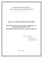 Phân tích nhu cầu tài trợ vốn của Công ty Cổ phần Đầu tư và Thương mại Modern Fare Việt Nam. Những thuận lợi, khó khăn của công ty trong việc huy động vốn