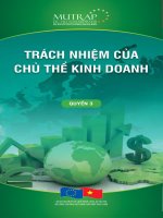 TRÁCH NHIỆM CỦA CHỦ THỂ KINH DOANH