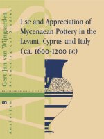 amsterdam university press use and appreciation of mycenaean pottery in the levant cyprus and italy jan 2003