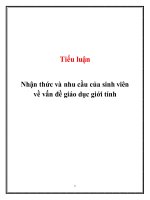 Tiểu luận: Nhận thức và nhu cầu của sinh viên về vấn đề giáo dục giới tính