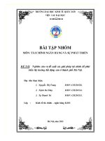 Tiểu luận tài chính ngân hàng và sự phát triển: Nghiên cứu và đề xuất các giải pháp tài chính để phát triển thị trường bất động sản ở thành phố Hà Nội