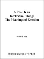 a tear is an intellectual thing the meanings of emotion feb 2000