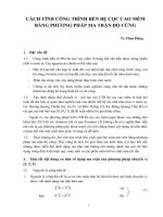 Tính công trình bên bề cọc cao mêm bằng phương pháp ma trận độ cứng