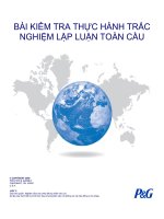 BÀI KIỂM TRA THỰC HÀNH TRẮC NGHIỆM lập LUẬN TOÀN cầu