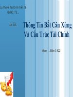 Thuyết trình: Thông tin bất cân xứng và cấu trúc tài chính