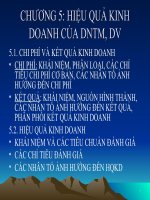 bài giảng kinh tế doanh nghiệp thương mại dịch vụ chương 5 HIỆU QUẢ KINH DOANH CỦA DNTM