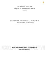 đề cương môn  học xây dựng và quản lí dự án