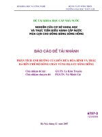 Phân tích ảnh hưởng của hồ chứa hòa bình và thác bà đến chế độ dòng chảy vùng hạ lưu sông hồng
