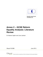 annex 2 gcse reform equality analysis literature review