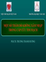 Bài giảng một số thăm dò không xâm nhập trong cấp cứu tim mạch   PGS TS  trương thanh hương