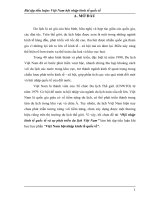 VAI TRÒ của hội NHẬP KINH tế QUỐC tế đối với sự PHÁT TRIỂN NGÀNH DU LỊCH VIỆT NAM