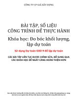 Bài tập dự toán xây dựng