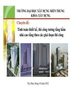 Tính toán thiết kế thi công tầng hầm theo các giai đoạn thi công