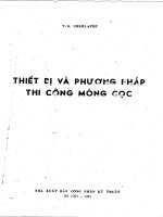 THIẾT BỊ VÀ PHƯƠNG PHÁP THI CÔNG MÓNG CỌC