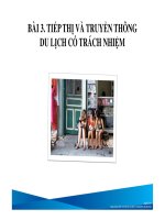 Bài giảng du lịch có trách nhiệm bài 3