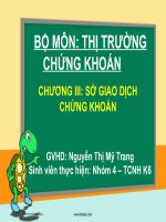 slide sở giao dịch chứng khoán cho các bạn học tài chính ngân hàng