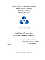 Luận văn: Thiết kế và thi công hệ thống bãi xe tự động ĐHBK TP.HCM