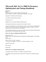 microsoft sql server 2000 performance optimization and tuning handbook 2001