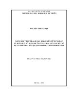 đánh giá thực trạng đấu giá quyền sử dụng đất  và hiệu quả sử dụng quỹ đất sau đấu giá tại một số dự án trên địa bàn quận hà đông, thành phố hà nội