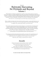 rainwater harvesting for drylands and beyond volume 1