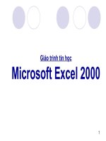 Giáo trình tin hoc microsoft excel 2000