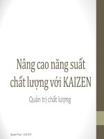Bài giảng Nâng cao năng suất chất lượng với Kaizen