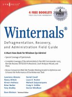 winternals defragmentation, recovery, and administration field guide