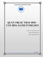 Tiểu luận: Quản trị sự thay đổi  văn hóa xanh ở NIELSEN