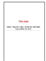 Tiểu luận thực trạng việc áp dụng ISO 9001 tại công ty SVC