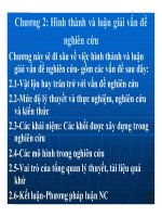 Bài giảng Phương pháp nghiên cứu khoa học - Chương 2: Hình thành và luận giải vấn đề nghiên cứu