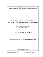 Hoàn thiện quản lý rủi ro tín dụng tại Ngân hàng Thương mại Cổ phần Á Châu