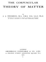 jj-thompson the corpuscular theory of matter