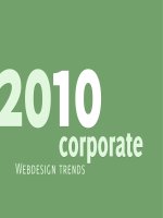 Coporate design web trends in 2010 and beyond