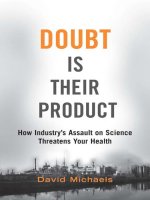 doubt is their product how industrys assault on science threatens your health apr 2008