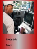 Tài liệu tiếng anh session 4 chapter 5 Managing quality
