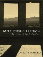 melancholic freedom agency and the spirit of politics jun 2007
