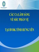 các case lâm sàng về soocsk phản vệ tại bệnh viện đa khoa tỉnh hưng yên