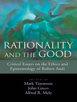 rationality and the good critical essays on the ethics and epistemology of robert audi oct 2007