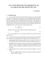CÁC CÁCH TÍNH TOÁN GIÁ TRỊ HỆ SỐ TỶ LỆ CỦA HỆ SỐ NỀN ĐỐI VỚI ĐẤT SÉT YẾU