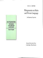harvard university press wittgenstein on rules and private language an elementary exposition jul 1984