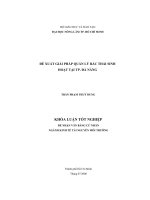 đề xuất giải pháp quản lý rác thải sinh hoạt tại thành phố đà nẵng